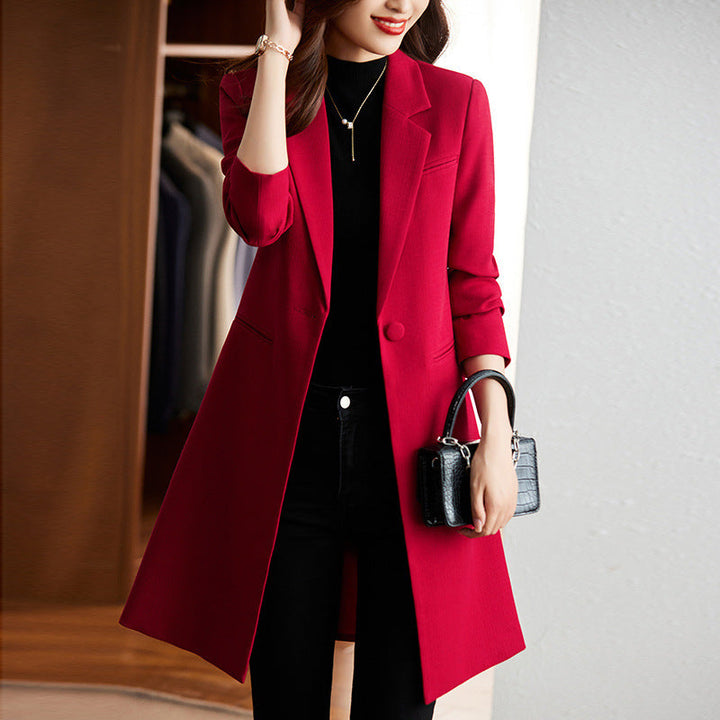 Red Women's Lined Formal Jacket