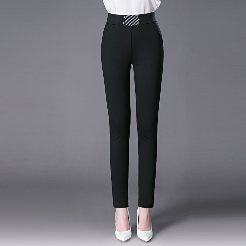 Formal style elastic pants
