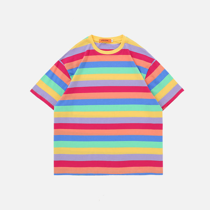 Loose Striped T-shirt 100% Cotton