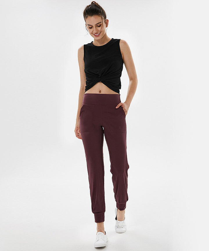 Pantalones de yoga con bolsillo Suelto