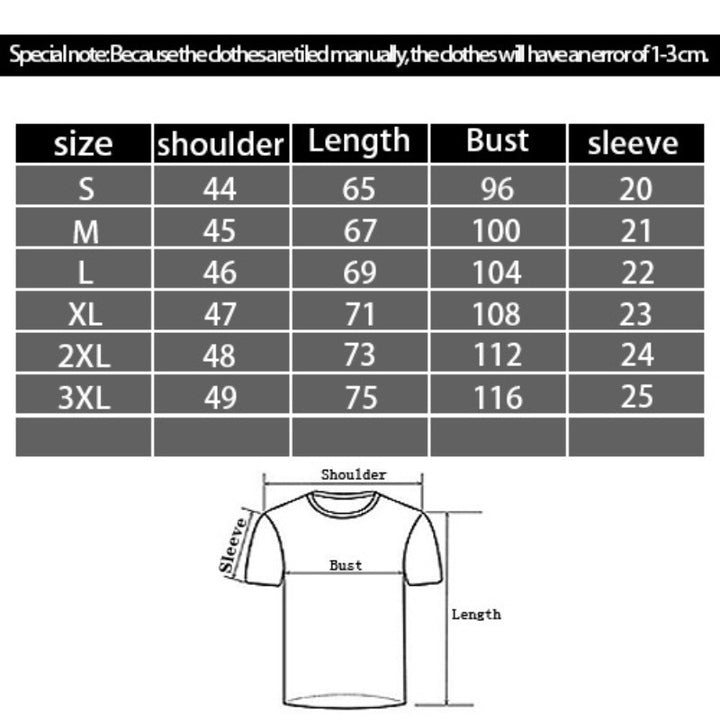 Digital Printed Short Sleeve Casual T-shirt