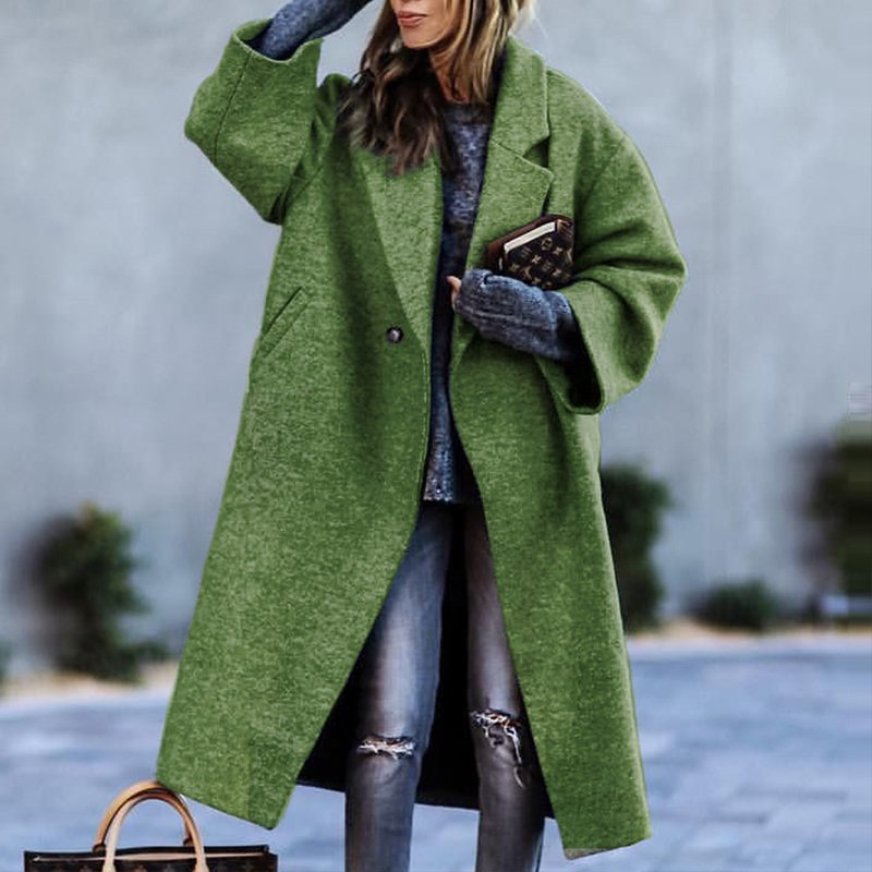 Women's Long Sleeve Coat | Large Wool Coat | WARDROBE ESSENTIALS 3.0