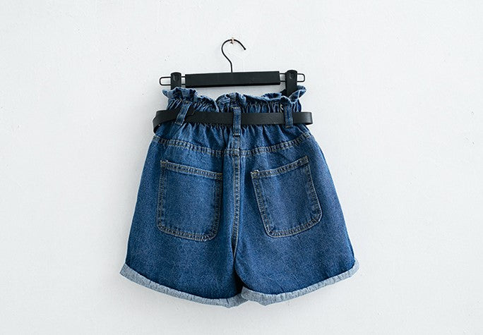 Pantalon Vaquero corto cintura alta rizada - WARDROBE ESSENTIALS 3.0