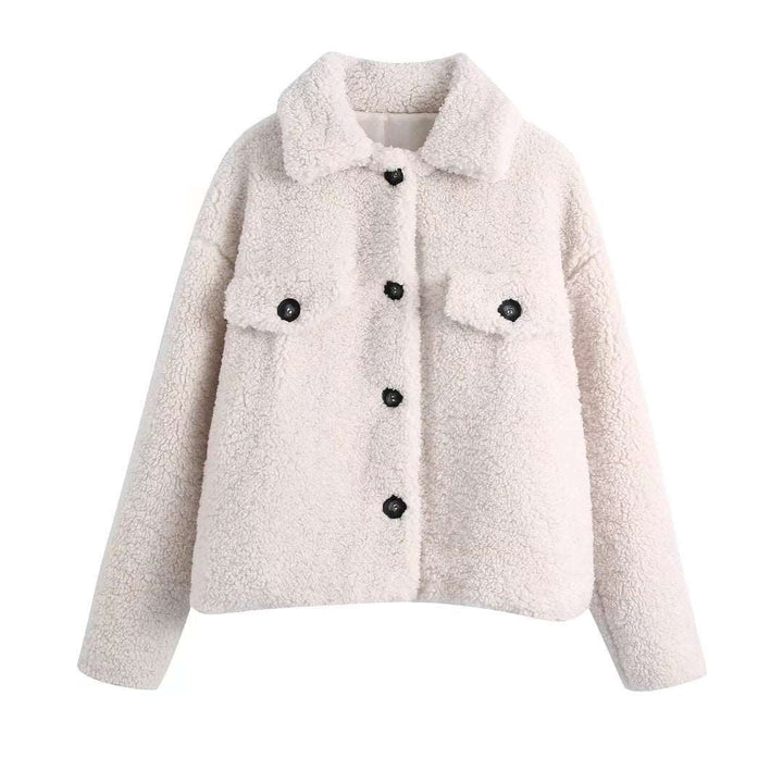 Women Lambswool Coat | Lapel and Buttons Coat| WARDROBE ESSENTIALS 3.0