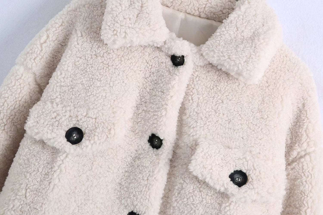 Women Lambswool Coat | Lapel and Buttons Coat| WARDROBE ESSENTIALS 3.0