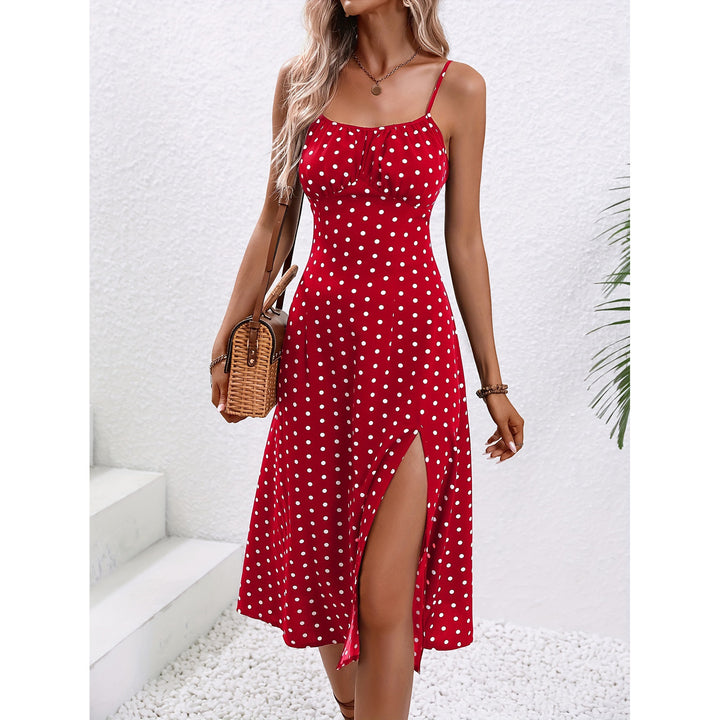 Summer dress with straps and print