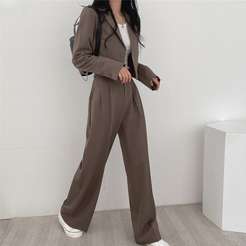 Youthful Looking Two-Piece Suit High Waist Suit